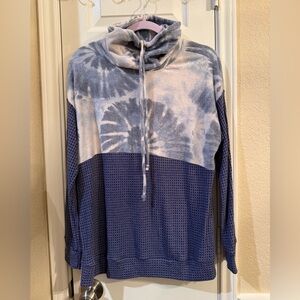 Ces Femme Soft Blues and Cream Long Sleeve Shirt